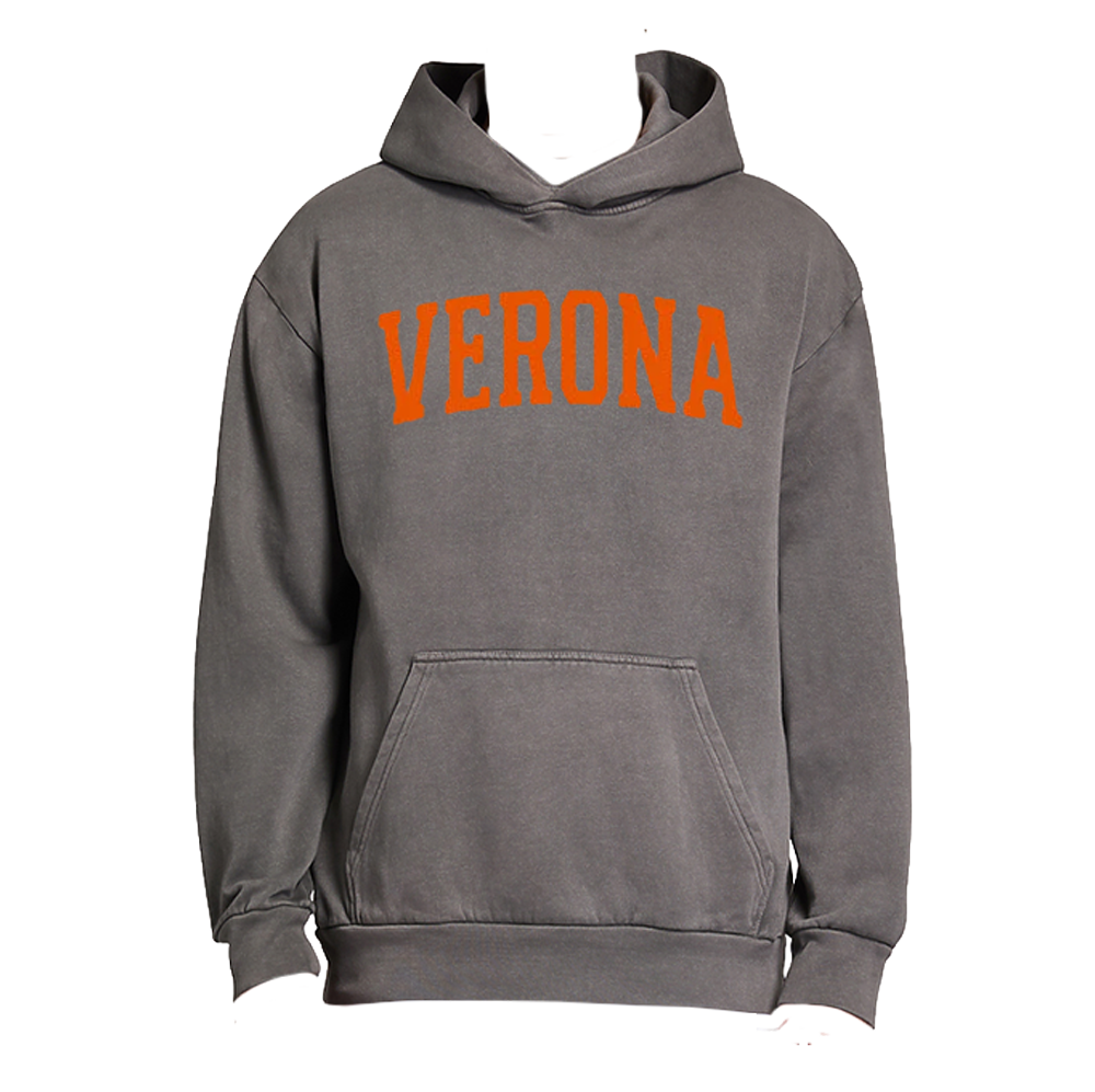 Verona Dark Grey Garment Dyed Hoodie